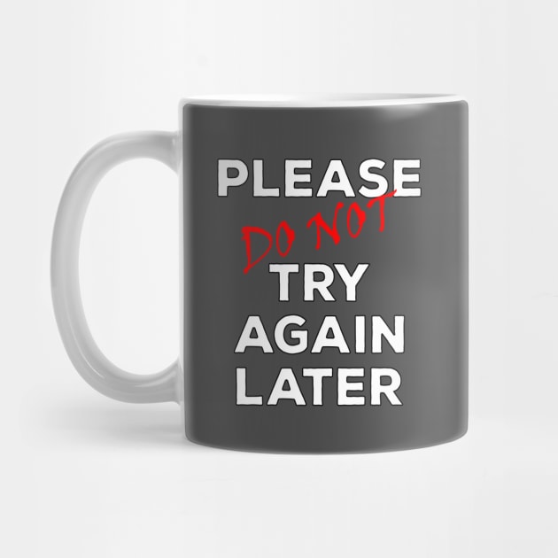 Please Do NOT Try Again Later by Best gifts for introverts